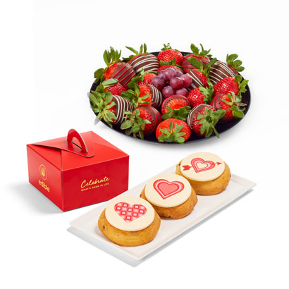 Mini Sweet Love Platter  Heart Cookies Bundle