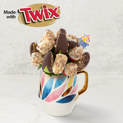 Chocolate Fruit Bouquet made with TWIX Cookie Bars