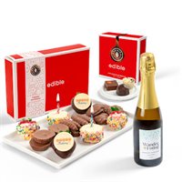 Berry Birthday Dessert Box Truffles  Bubbly Gift Set