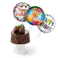 Chocolate Cake  Balloons Gift Set