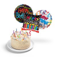 Confetti Candle Cake  Balloons