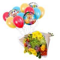 Seasonal Flowers Balloon Bouquet