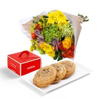 Cookies Plus Petals Gift Set