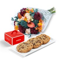 Cookies Plus Petals Gift Set