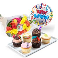 Cupcakes Bouquet  Balloon Gift Set