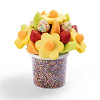 Happy Birthday Berries Arrangement With Chocolate Sprinkle Bites