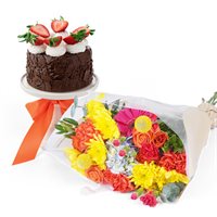 Edible Cake  Flowers Gift Bundle
