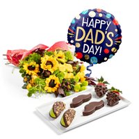 Dads Day Fruit  Flowers Bundle