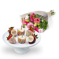 Birthday Berries and Bouquet Gift Set