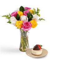 Charming Cheesecake  Rose Bouquet Bundle