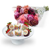 Birthday Berries and Bouquet Gift Set
