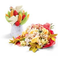 Wedding Flowers  Fruit Arrangement Bundle