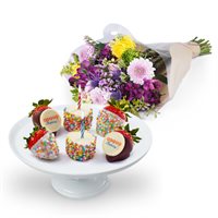 Birthday Berries and Bouquet Gift Set