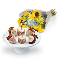 Birthday Berries and Bouquet Gift Set