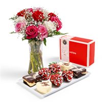 Valentines Rose Bouquet  Heartfelt Delights Box