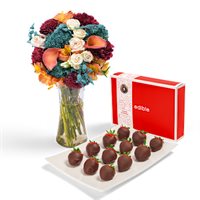 Bouquet and Dipped Berry Gift Set