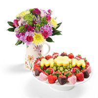 Mothers Day Premium Bouquet  Strawberry Platter