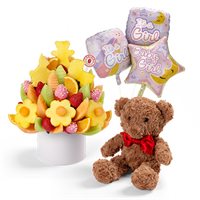 Baby Girl Gift Bundle with Balloons