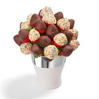 Confetti Chocolate Covered Strawberry Fruit Bouquet