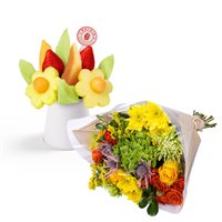 Sweet Appreciation Flowers  Fruit Bouquet Gift