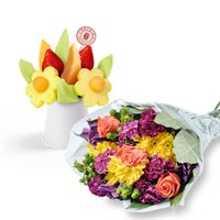 Sweet Appreciation Flowers  Fruit Bouquet Gift