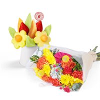 Sweet Appreciation Flowers  Fruit Bouquet Gift