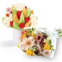 Sympathy Flowers  Fruit Bouquet