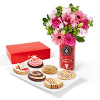 Assorted Premium Cookies Box  Flower Bouquet