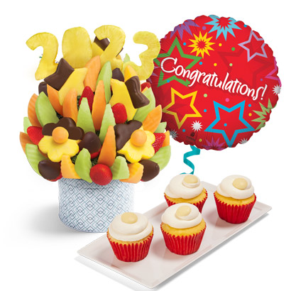 Graduation Cupcakes and Dipped Fruit